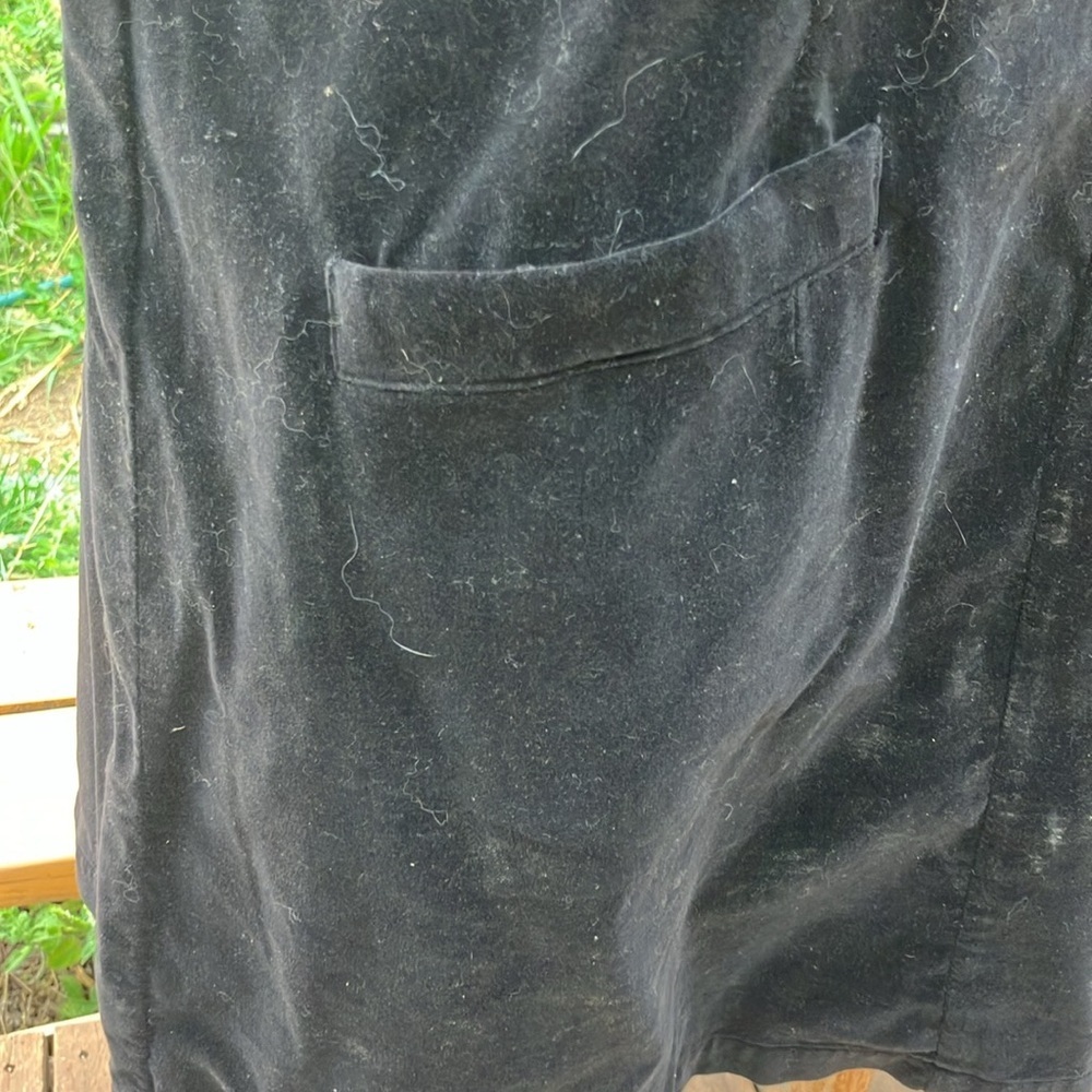 Eddie Bauer Vintage with tag Black Sleeveless velvet jumper Mini Dress Large - Picture 2 of 7